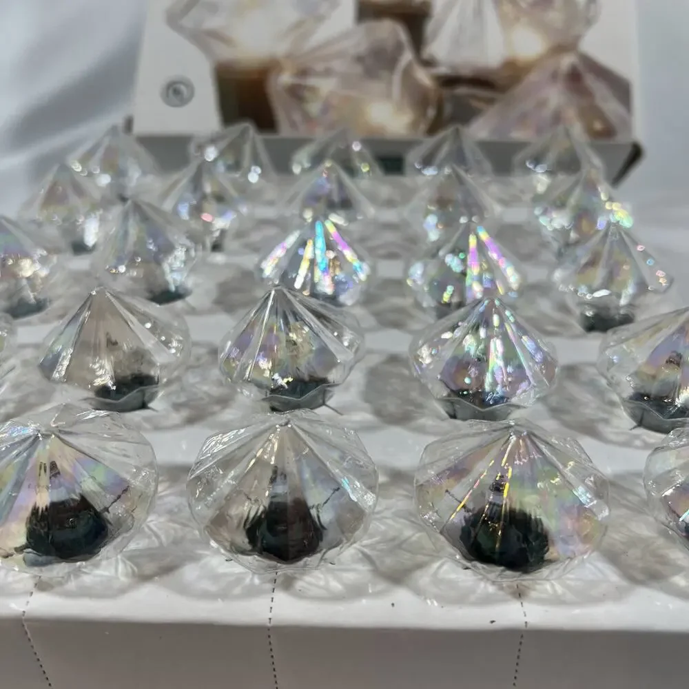 Vintage Jewel Diamond Light Set String Clear Iridescent Christmas Party Room